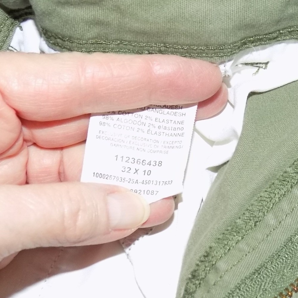Wrangler Relaxed Fit Cargo Shorts Olive Green Mens 32x10 112366438 - Picture 3 of 6
